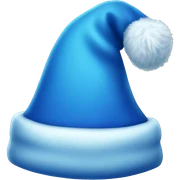 Blue Santa hat sticker