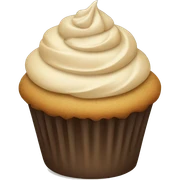 beige cupcake sticker