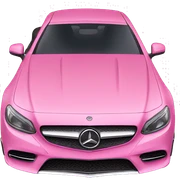 Pink Mercedes sticker
