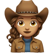 Cowgirl with Brown hair  sticker