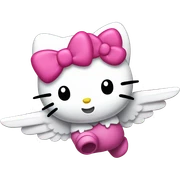 Hello kitty flying sticker
