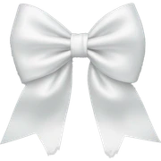 white satin bow sticker