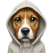 Dog wearing hoodie  sticker