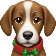 Christmas puppy sticker