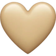 Beige heart sticker