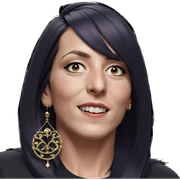 portrait of girl with earrings sticker
