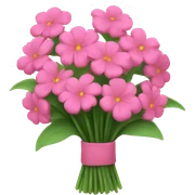 pink flower bouquet sticker