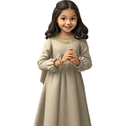 smiling girl in elegant dress sticker