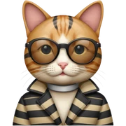 Cat with sunglasses sticker