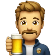 drinking-beer sticker