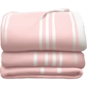 soft pink and white folded blanket  sticker