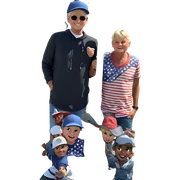boys in hats outdoors sticker