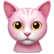 pink cat sticker
