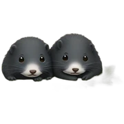 two moles cuddling sticker