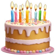 Birthday cake with candle 25  sticker