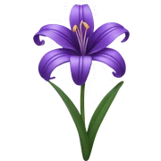 Magic purple lily flower  sticker