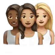 Three female friends  sticker