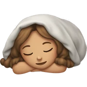 Sleeping girl sticker