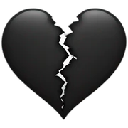Black broken heart sticker