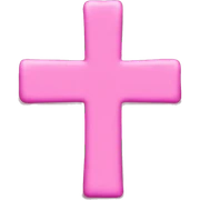 pink cross  sticker