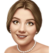 smiling girl with pearl necklace sticker
