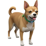 dog with collar among leaves sticker