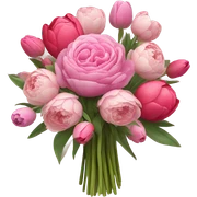pink bouquet sticker