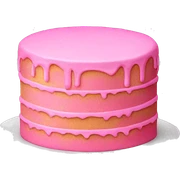 pink cake sticker