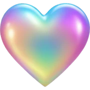 Iridescent heart sticker