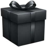 black gift box sticker