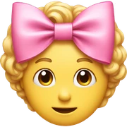 Pink bow sticker