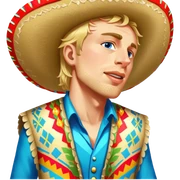 Fiestero with Sombrero sticker