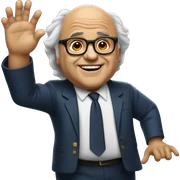 Danny Devito waving sticker