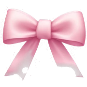 light pink ribbon bow sticker