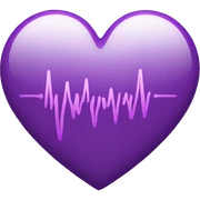 hearbeat emoji but purple sticker