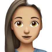 A girl with fair skin, long dark brown hair, hazel eyes, wearing t shirt and blue jeans  sticker