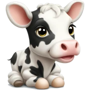 Baby cow sticker