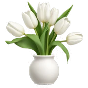 white tulips sticker