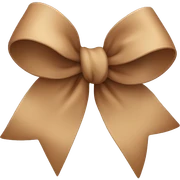 Light Brown bow  sticker