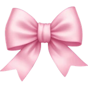 light pink ribbon bow sticker