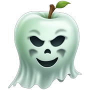 apple ghost emoji sticker