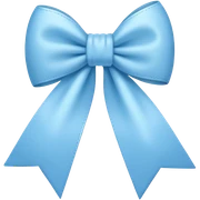 Baby blue bow sticker