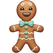 Pastel gingerbread man sticker