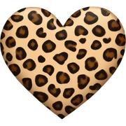 heart with leopard print sticker