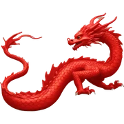 dragon red china sticker