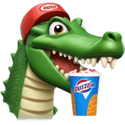 Crocodile eating Dairy Queen blizzard  sticker