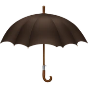 Dark brown umbrella sticker