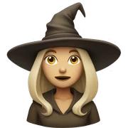 Beige witch sticker