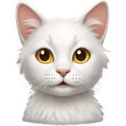 Cat with hair sticker
