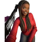 smiling girl with dreadlocks sticker